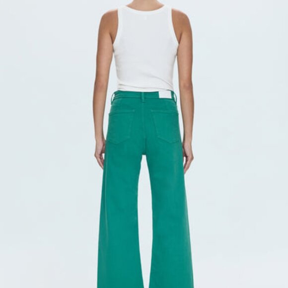 Penny High Rise Wide Leg Jeans Viridian Pistola Denim NWT - Picture 4 of 6